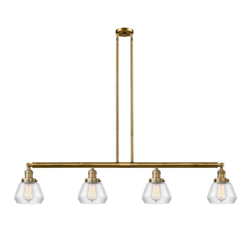 Fulton - 4 Light - 51 inch - Brushed Brass - Stem Hung - Adjustable Island Light