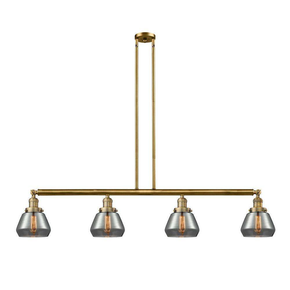 Fulton - 4 Light - 51 inch - Brushed Brass - Stem Hung - Adjustable Island Light