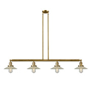 Halophane - 4 Light - 53 inch - Brushed Brass - Stem Hung - Adjustable Island Light