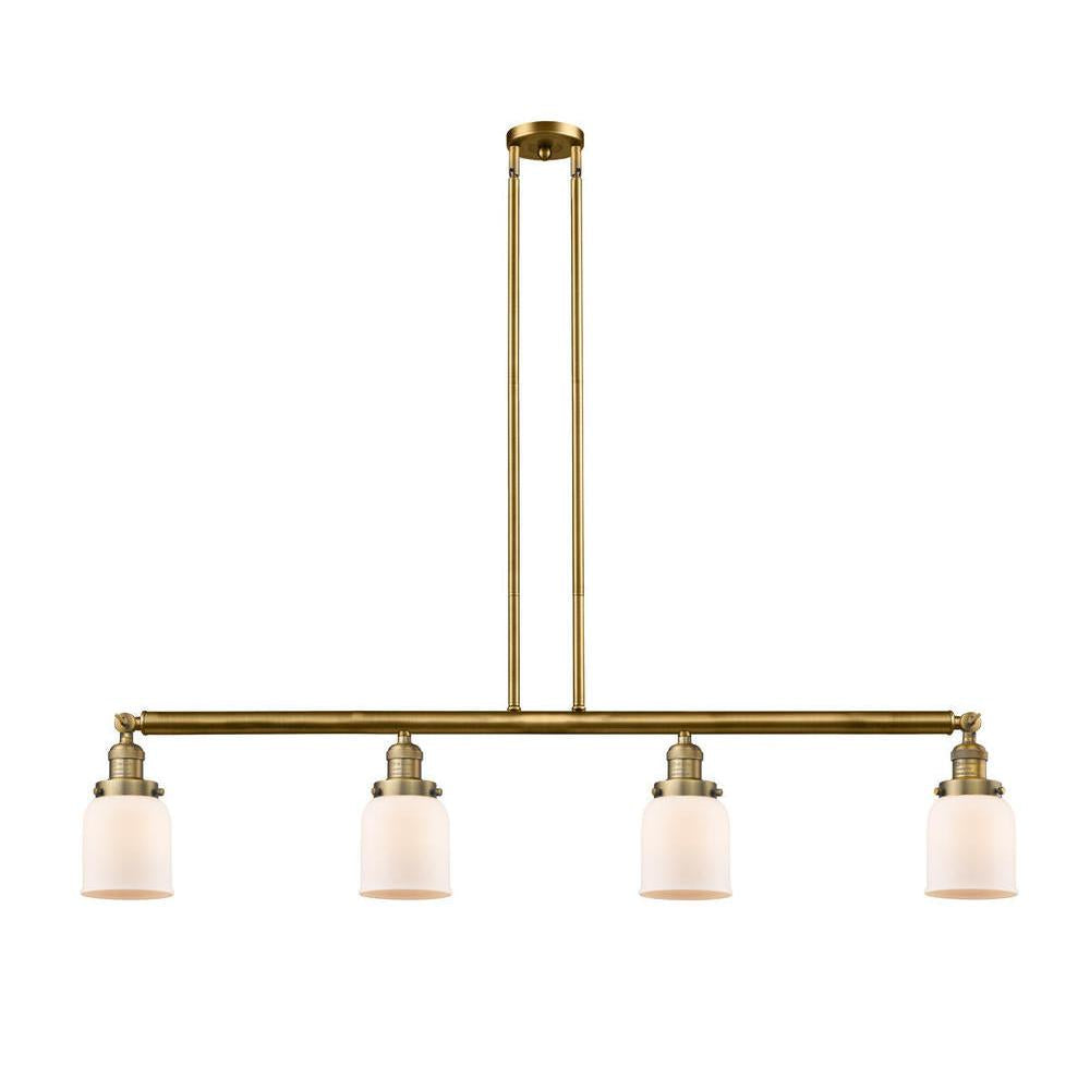 Bell - 4 Light - 50 inch - Brushed Brass - Stem Hung - Adjustable Island Light