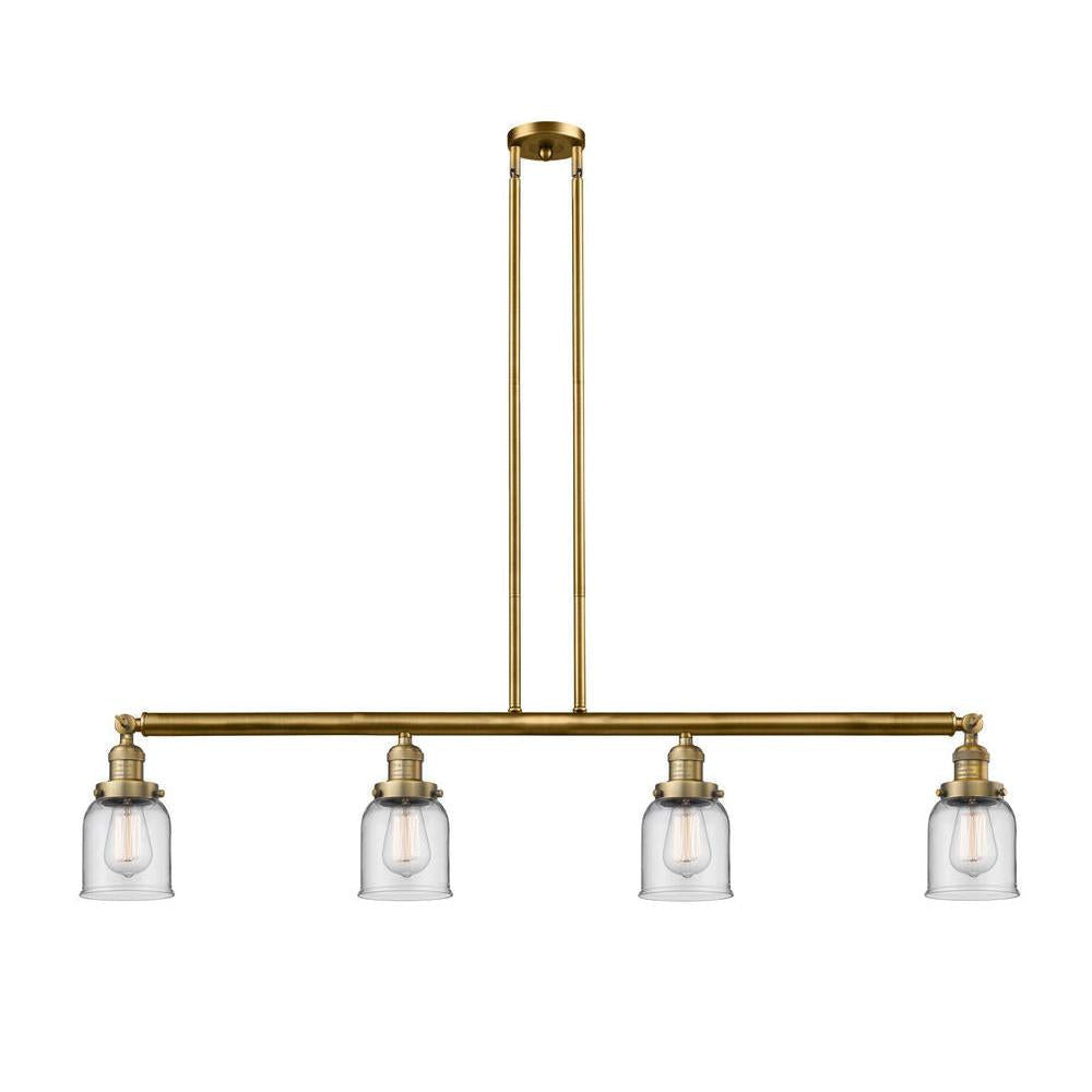 Bell - 4 Light - 50 inch - Brushed Brass - Stem Hung - Adjustable Island Light