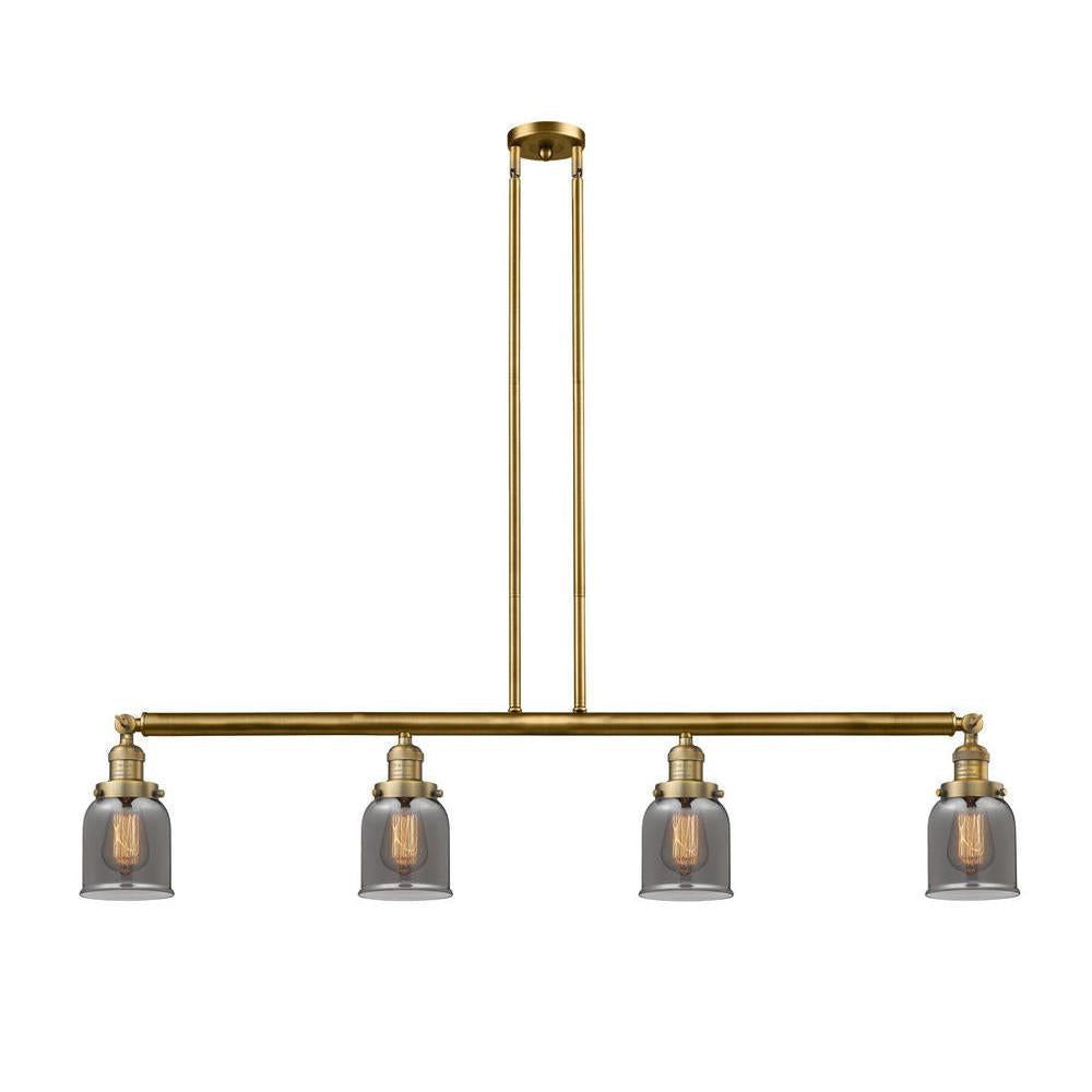 Bell - 4 Light - 50 inch - Brushed Brass - Stem Hung - Adjustable Island Light