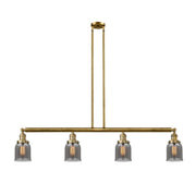 Bell - 4 Light - 50 inch - Brushed Brass - Stem Hung - Adjustable Island Light