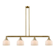 Bell - 4 Light - 53 inch - Brushed Brass - Stem Hung - Adjustable Island Light