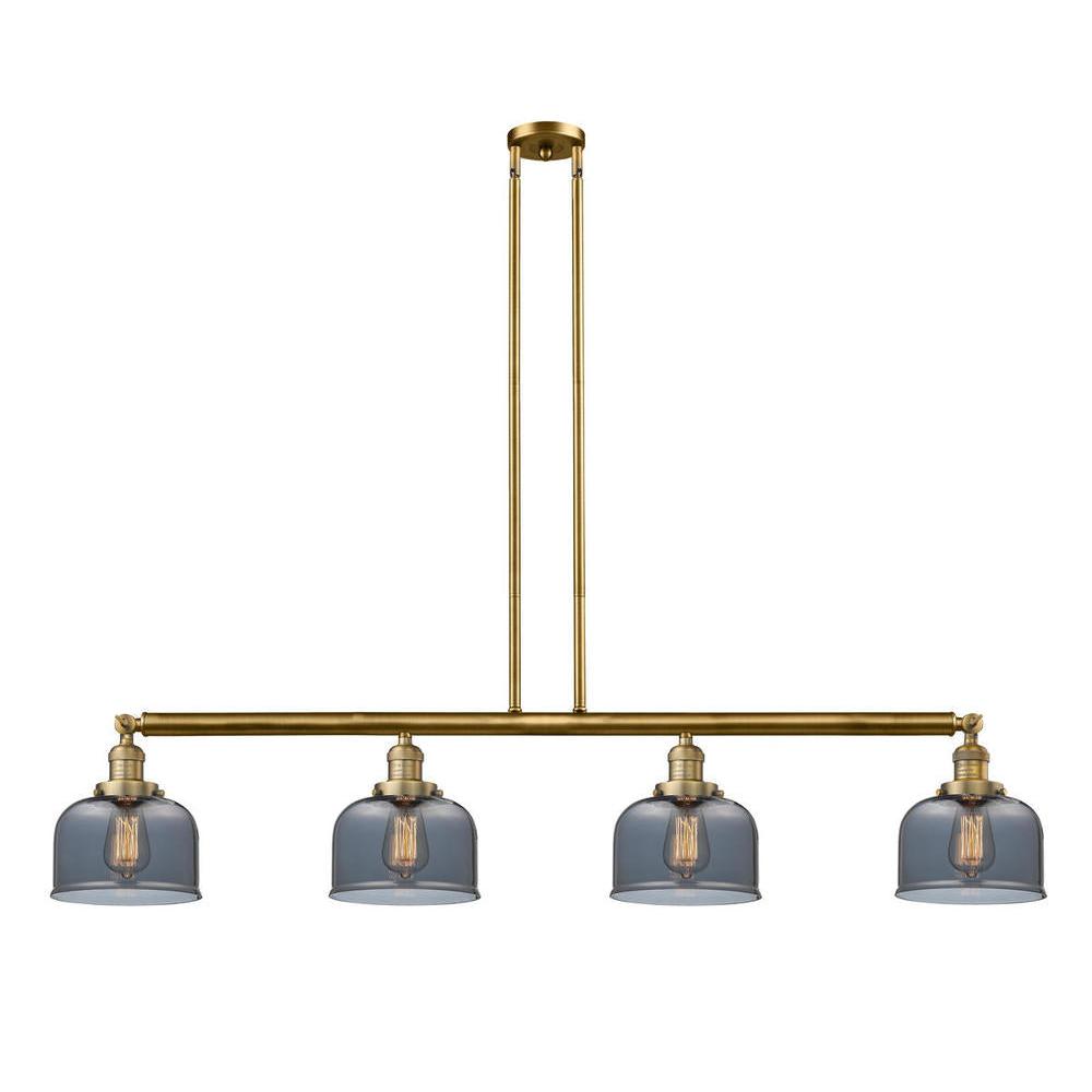 Bell - 4 Light - 53 inch - Brushed Brass - Stem Hung - Adjustable Island Light