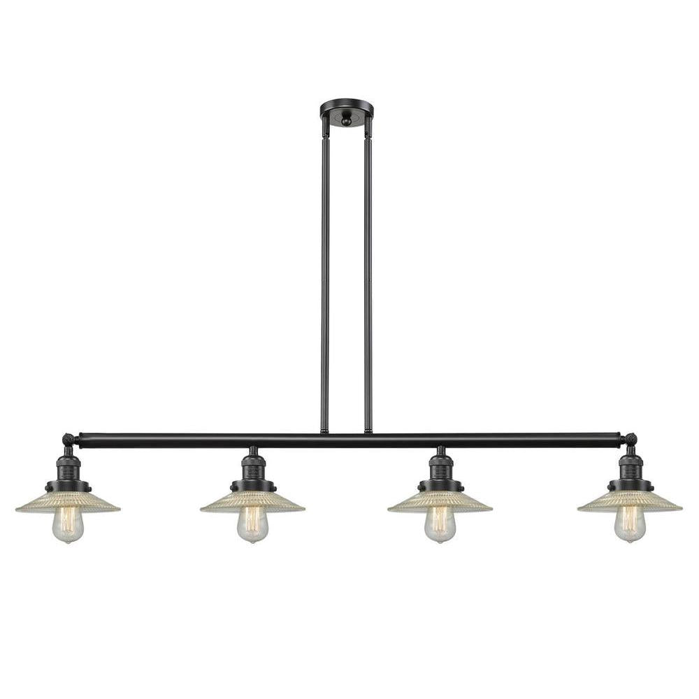 Halophane - 4 Light - 53 inch - Oil Rubbed Bronze - Stem Hung - Island Light