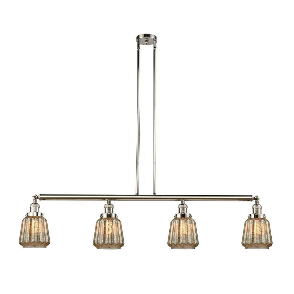 Chatham - 4 Light - 51 inch - Polished Nickel - Stem Hung - Adjustable Island Light