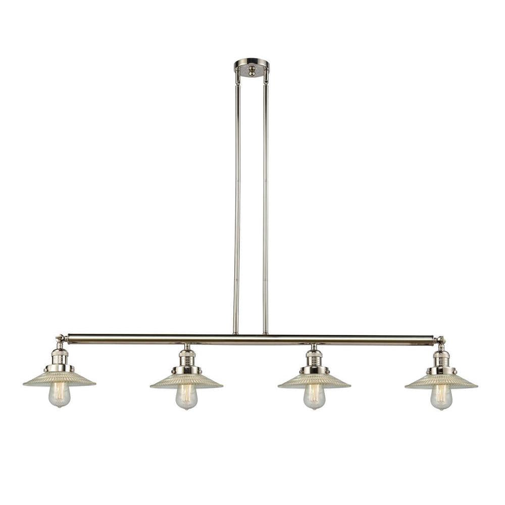 Halophane - 4 Light - 53 inch - Polished Nickel - Stem Hung - Adjustable Island Light