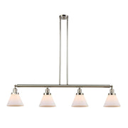 Cone - 4 Light - 52 inch - Polished Nickel - Stem Hung - Adjustable Island Light