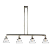Cone - 4 Light - 52 inch - Polished Nickel - Stem Hung - Adjustable Island Light