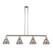 Cone - 4 Light - 52 inch - Polished Nickel - Stem Hung - Adjustable Island Light