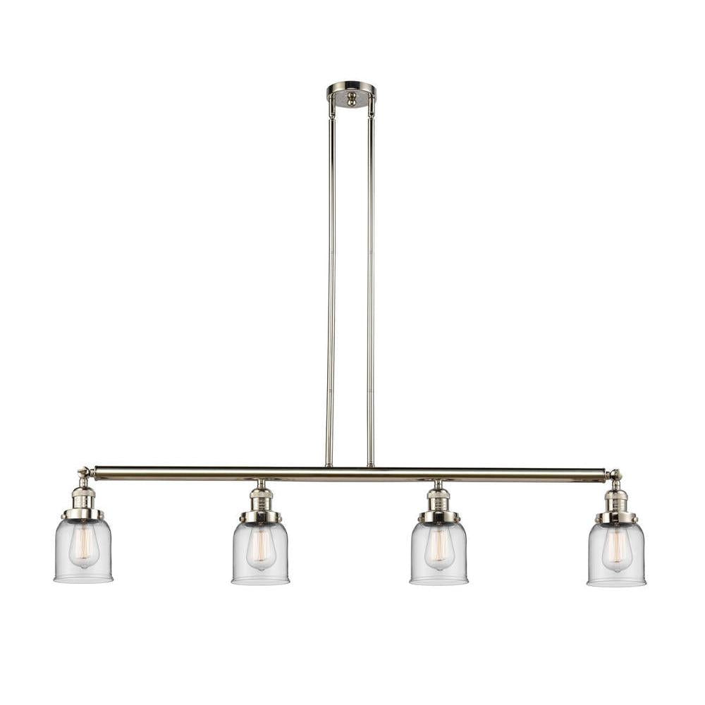 Bell - 4 Light - 50 inch - Polished Nickel - Stem Hung - Adjustable Island Light