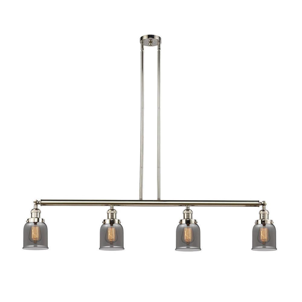 Bell - 4 Light - 50 inch - Polished Nickel - Stem Hung - Adjustable Island Light