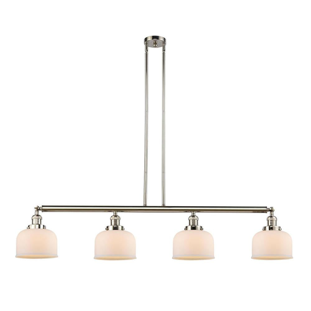 Bell - 4 Light - 53 inch - Polished Nickel - Stem Hung - Adjustable Island Light