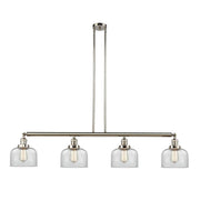 Bell - 4 Light - 53 inch - Polished Nickel - Stem Hung - Adjustable Island Light