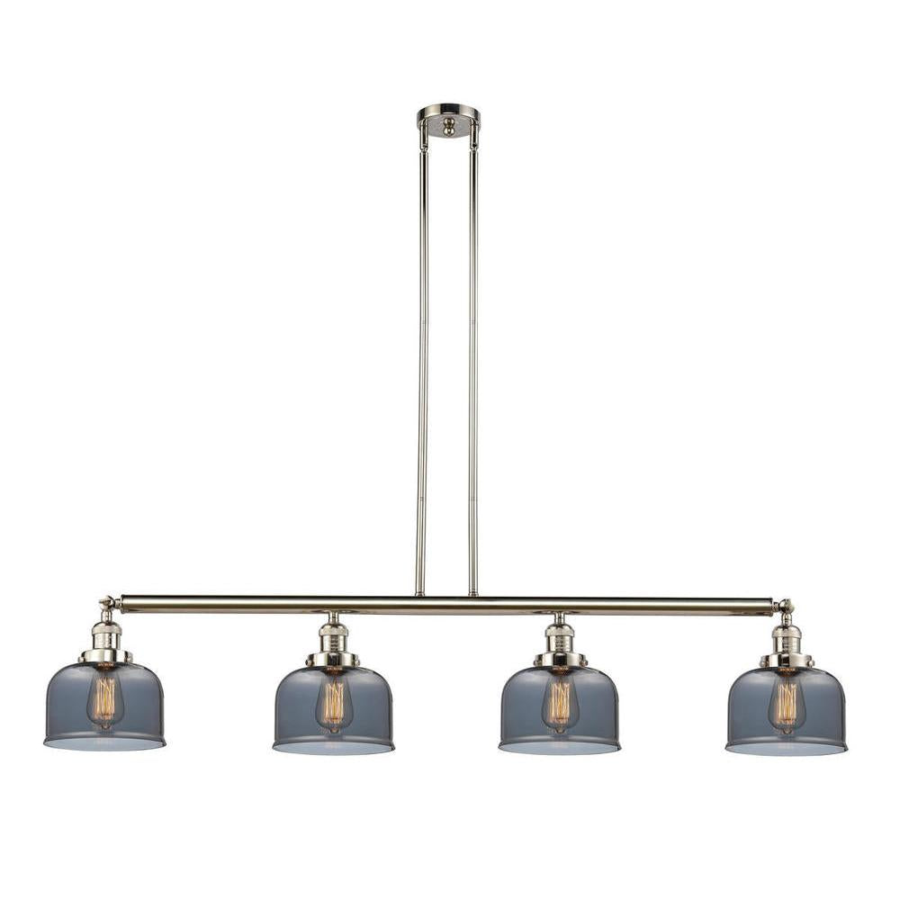 Bell - 4 Light - 53 inch - Polished Nickel - Stem Hung - Adjustable Island Light