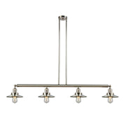 Railroad - 4 Light - 53 inch - Polished Nickel - Stem Hung - Adjustable Island Light