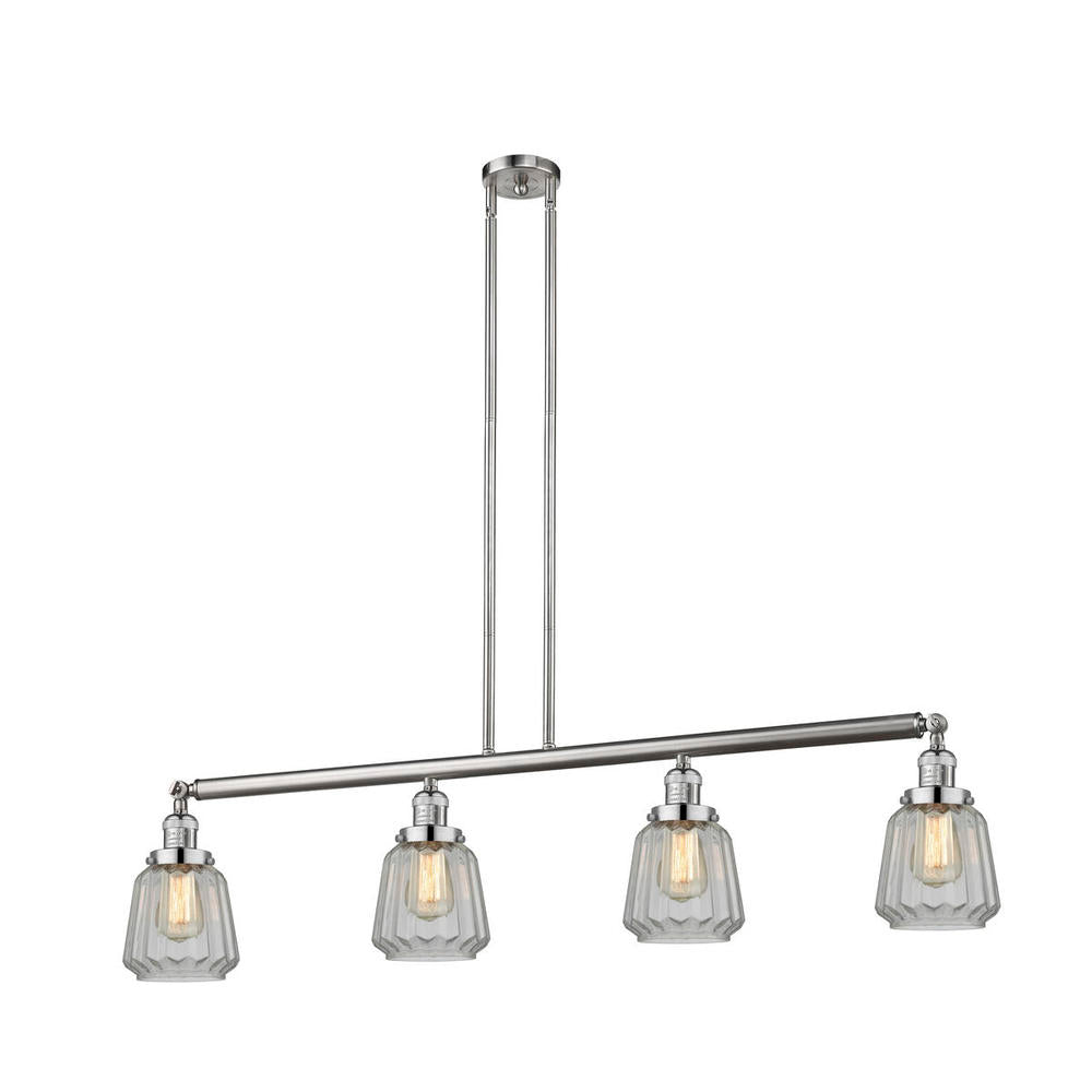 Chatham - 4 Light - 51 inch - Brushed Satin Nickel - Stem Hung - Adjustable Island Light
