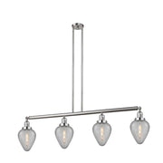 Geneseo - 4 Light - 52 inch - Brushed Satin Nickel - Stem Hung - Adjustable Island Light