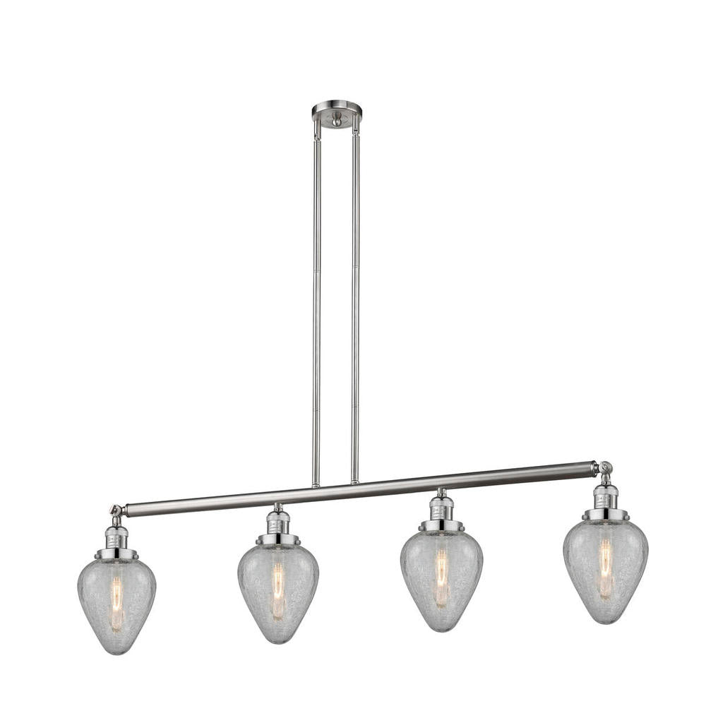 Geneseo - 4 Light - 52 inch - Brushed Satin Nickel - Stem Hung - Adjustable Island Light