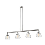 Fulton - 4 Light - 51 inch - Brushed Satin Nickel - Stem Hung - Adjustable Island Light