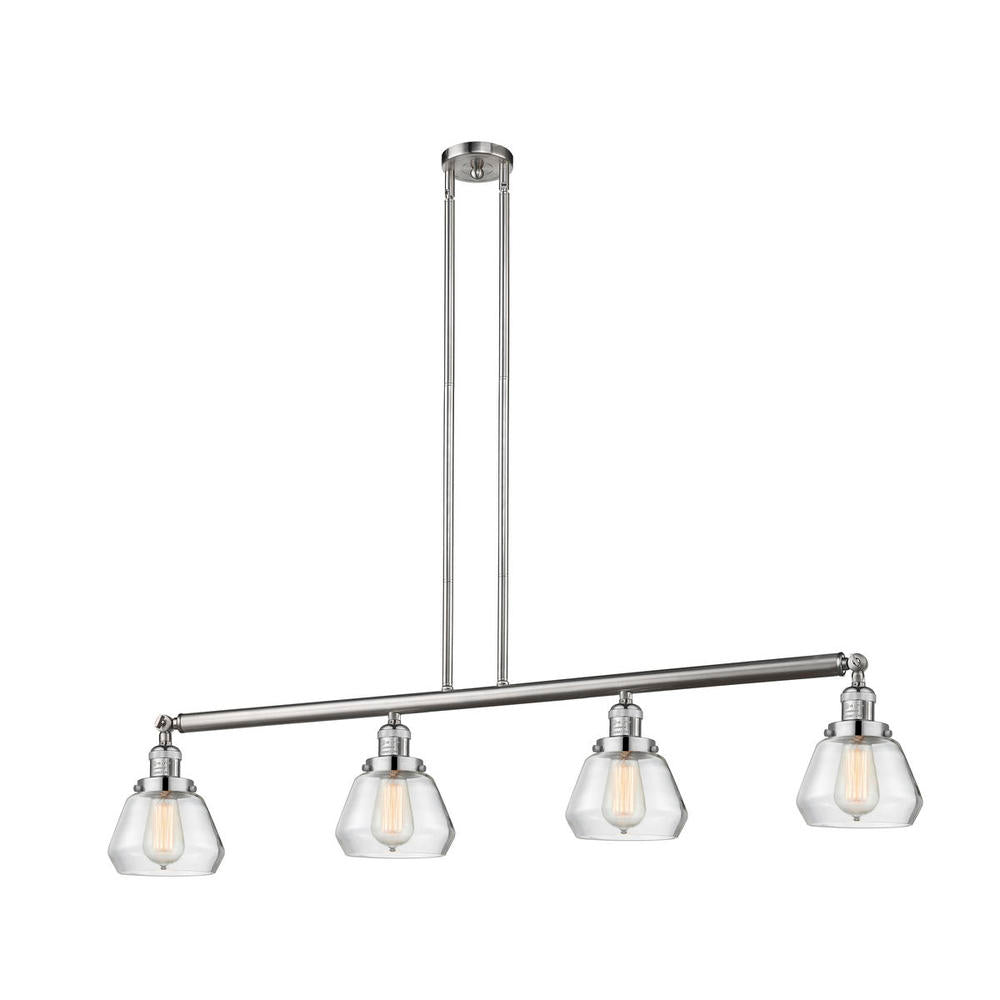 Fulton - 4 Light - 51 inch - Brushed Satin Nickel - Stem Hung - Adjustable Island Light