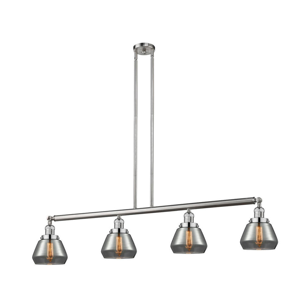Fulton - 4 Light - 51 inch - Brushed Satin Nickel - Stem Hung - Adjustable Island Light
