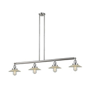 Halophane - 4 Light - 53 inch - Brushed Satin Nickel - Stem Hung - Adjustable Island Light