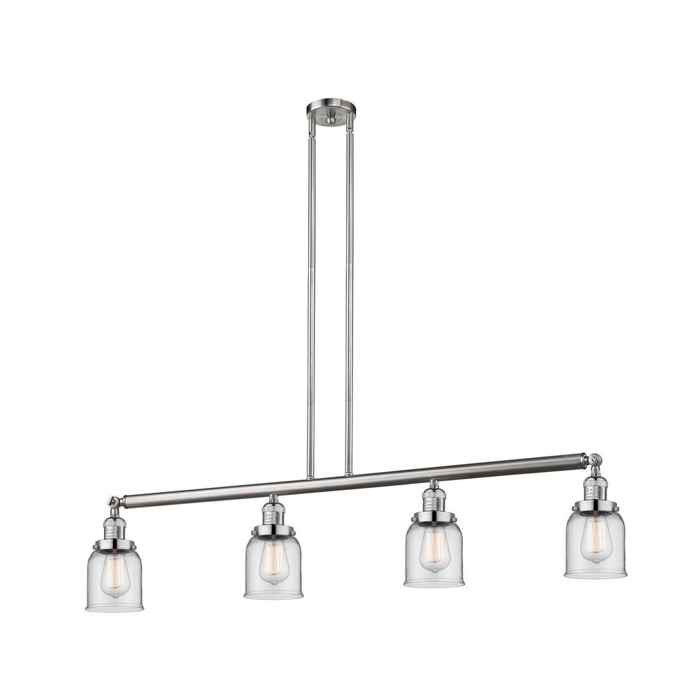 Bell - 4 Light - 50 inch - Brushed Satin Nickel - Stem Hung - Adjustable Island Light