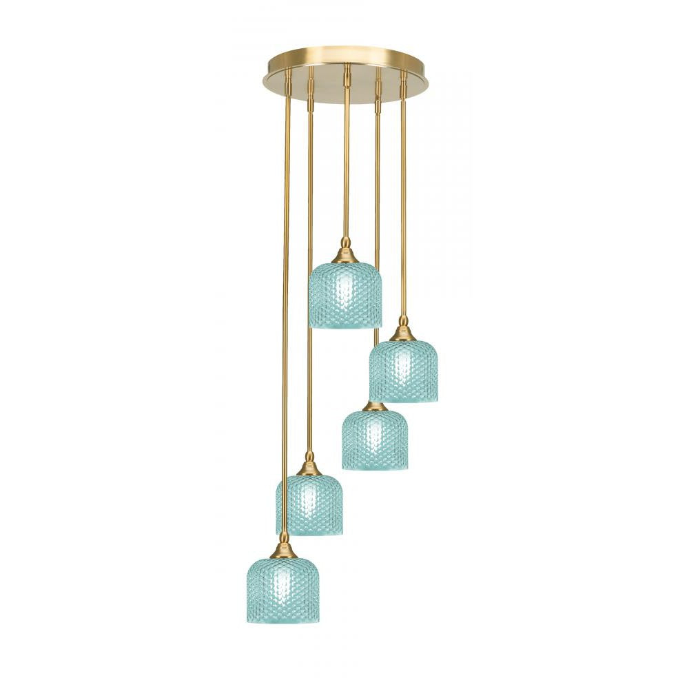 Toltec Company EMPIRE 2145-NAB-4615 Pendant - Brass