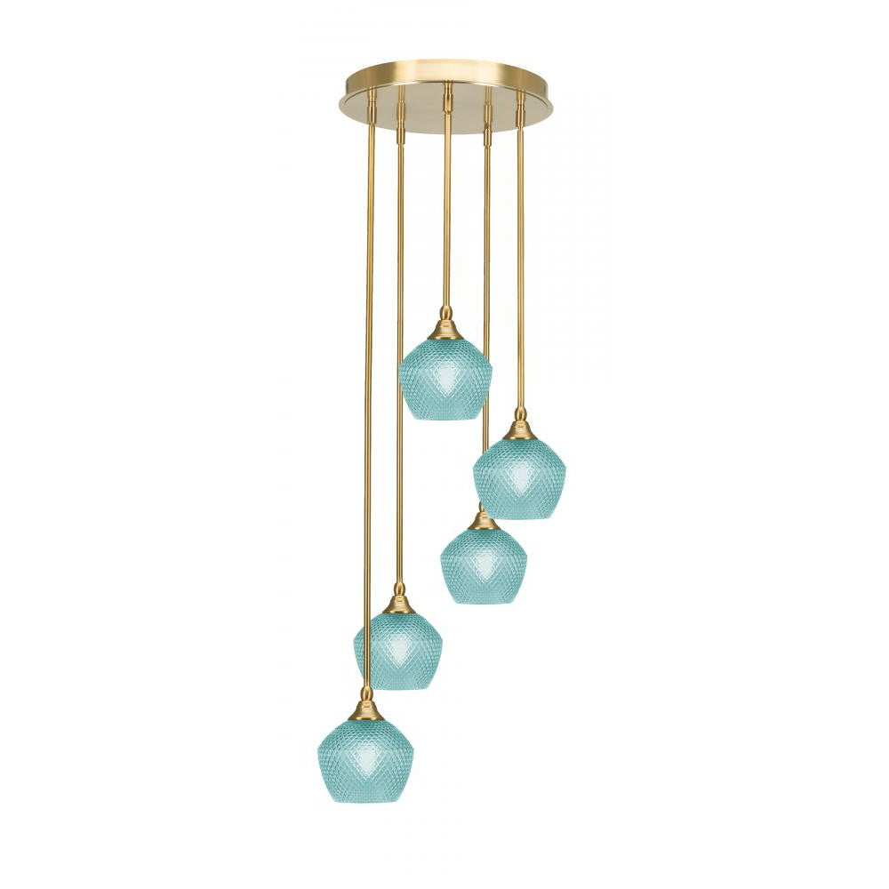 Toltec Company EMPIRE 2145-NAB-4625 Pendant - Brass