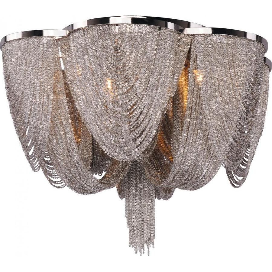 Maxim Lighting 21460NKPN Chantilly 18 Inch Flush Mount Light – Polished Nickel
