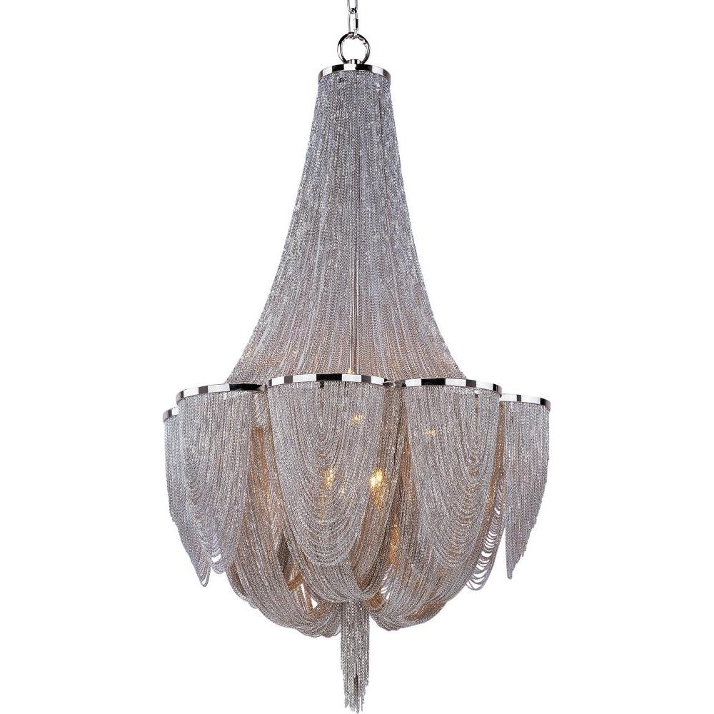 Chantilly 22 Inch Semi Flush Mount Light – Polished Nickel