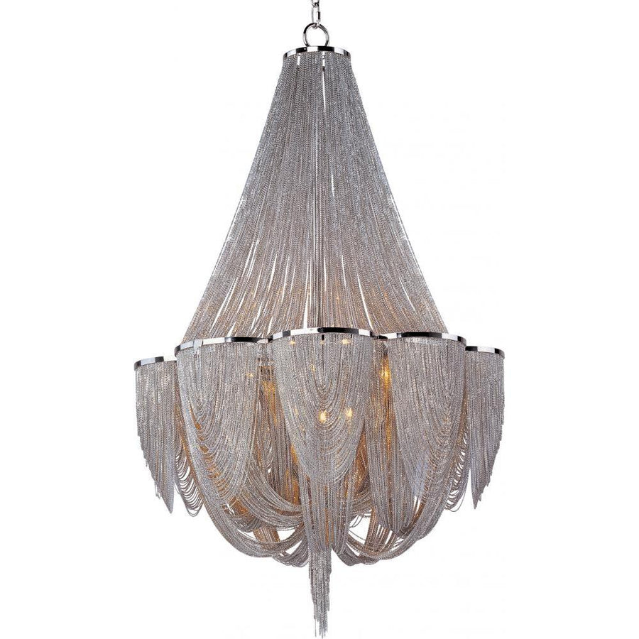 Chantilly 27 Inch Semi Flush Mount Light – Polished Nickel