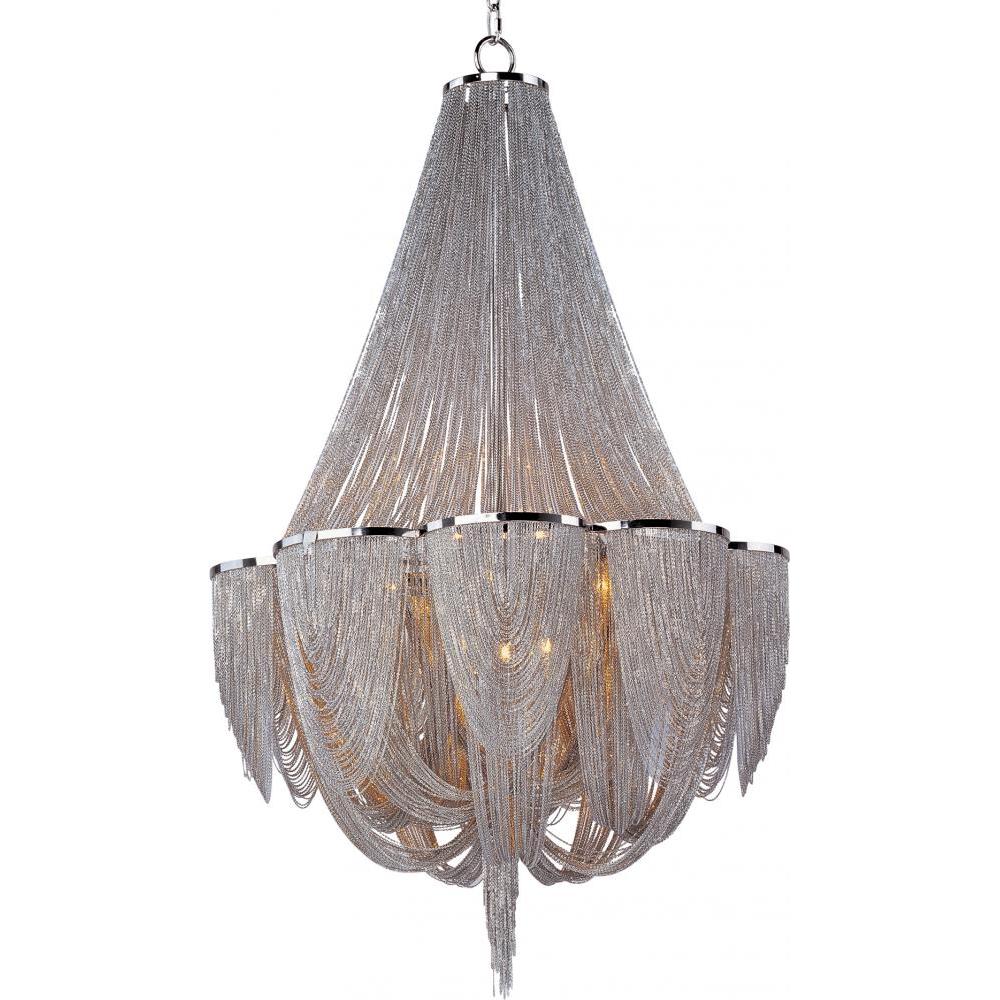 Chantilly 27 Inch Semi Flush Mount Light – Polished Nickel
