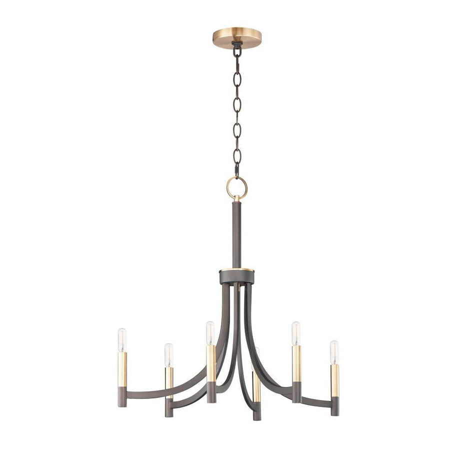 Lyndon 28 Inch Chandelier – Bronze / Antique Brass