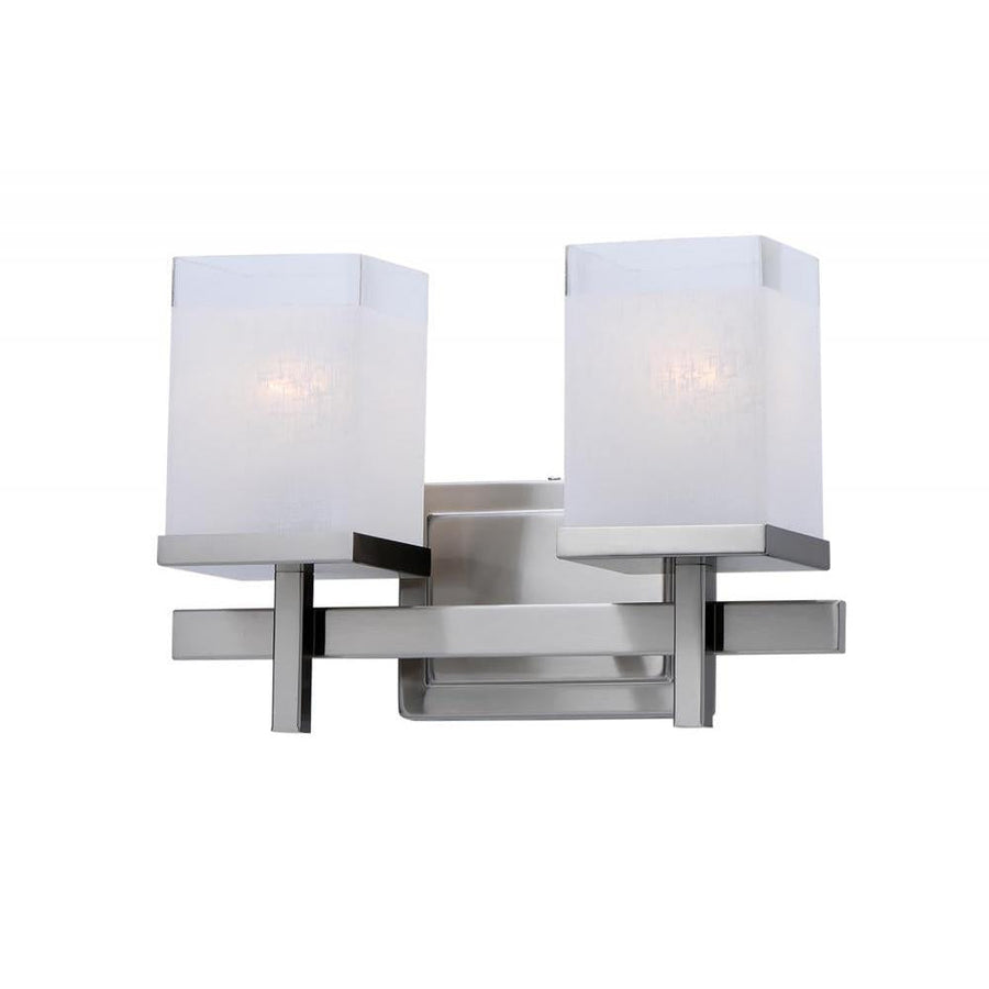 Maxim Lighting 2152LNSN Tetra 14 Inch 2 Light Bathroom Vanity - Satin Nickel