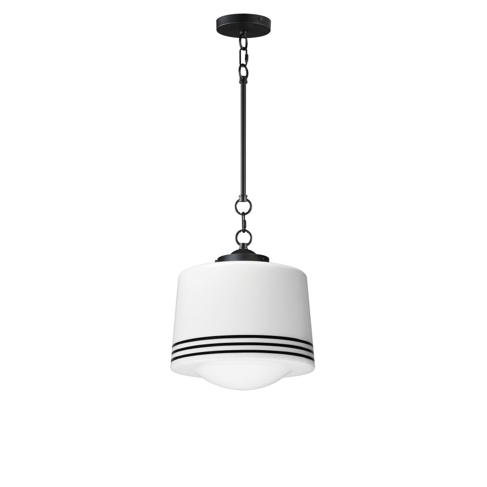 Eureka 11.75 Inch Semi Flush Mount Light – Black