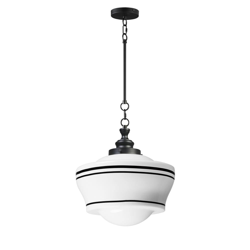 Eureka 15.75 Inch Semi Flush Mount Light – Black
