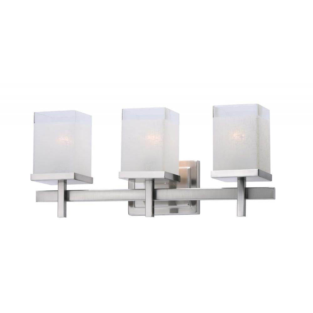 Tetra 22 Inch 3 Light Bathroom Vanity - Satin Nickel