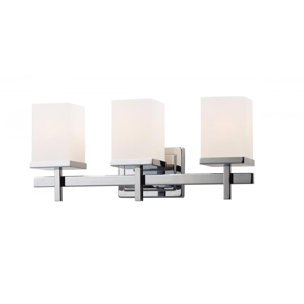 Tetra 22 Inch 3 Light Bathroom Vanity - Polished Chrome