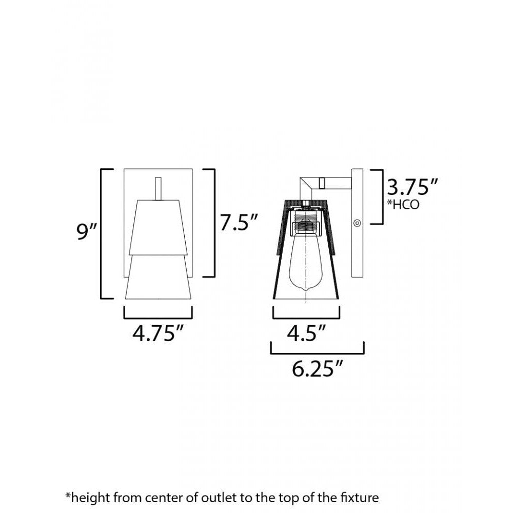 Maxim Lighting CARPENTER 21621CLWNBK Bathroom Fixture - Combination Finishes