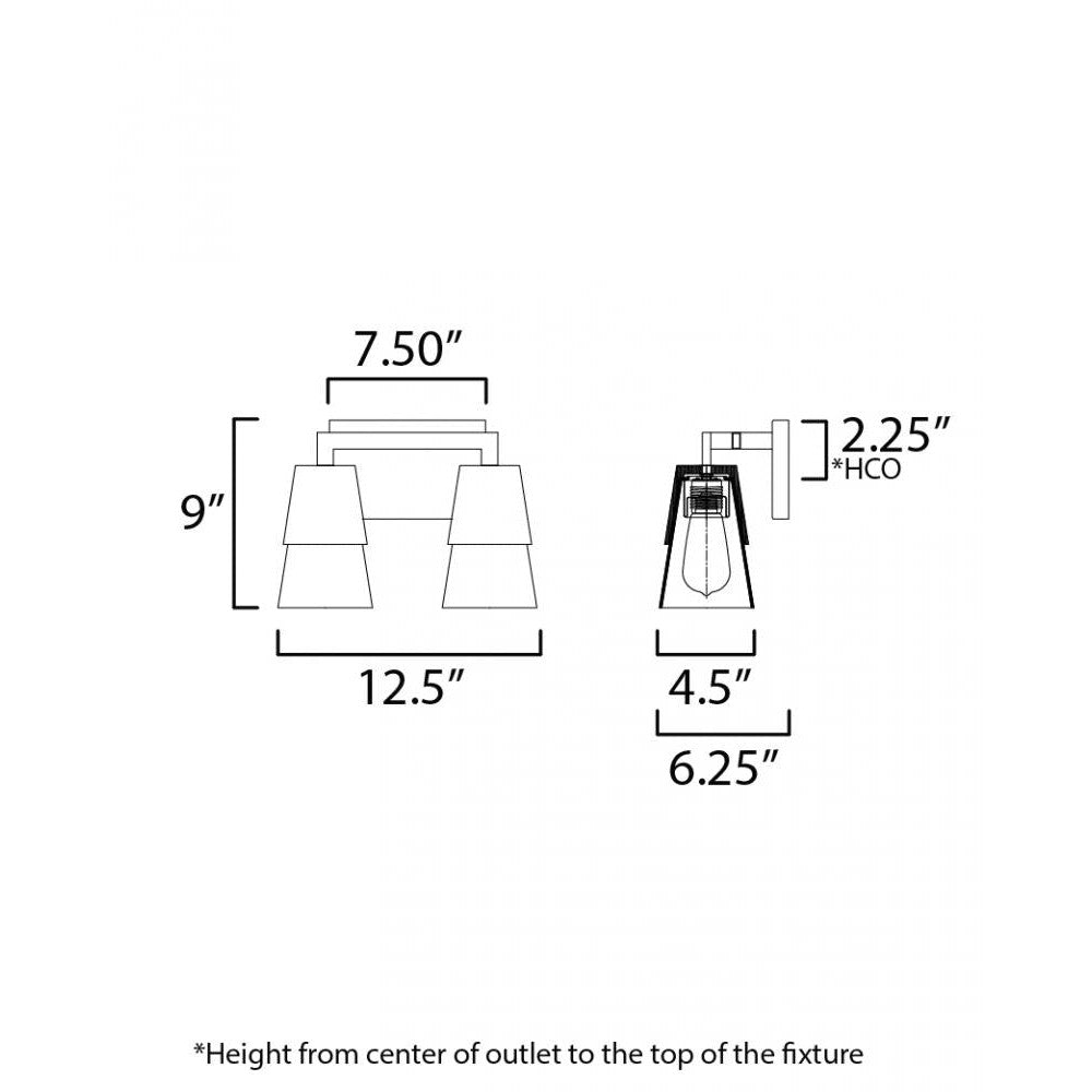 Maxim Lighting CARPENTER 21622CLWNBK Bathroom Fixture - Combination Finishes