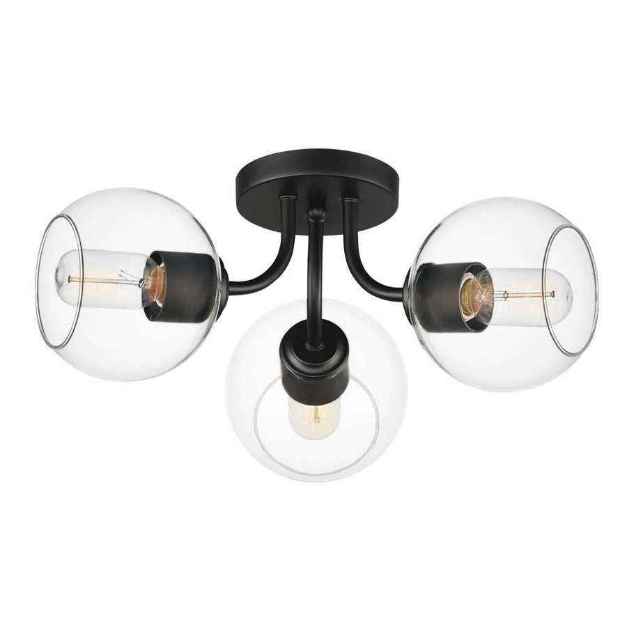 Maxim Lighting 21634CLBK Knox 18 Inch Semi Flush Mount Light – Black