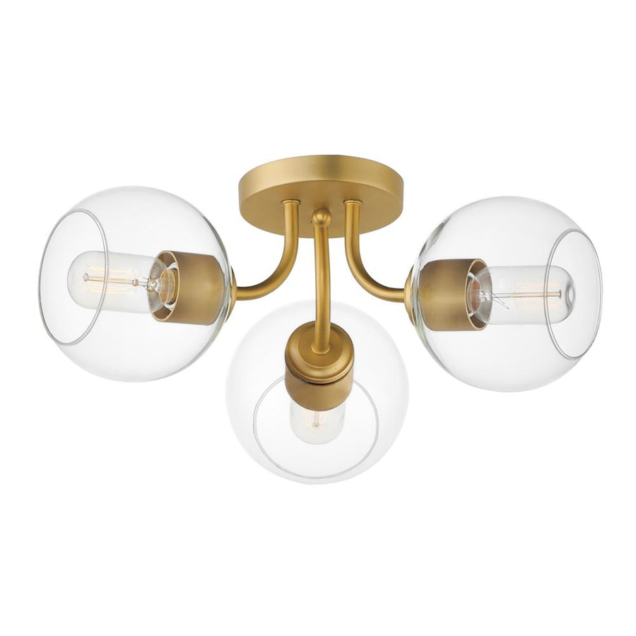 Maxim Lighting 21634CLNAB Knox 18 Inch Semi Flush Mount Light – Natural Aged Brass