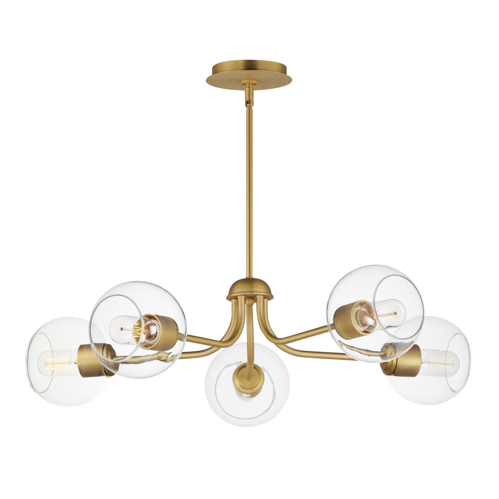 Knox 3 Inch Chandelier – Natural Aged Brass