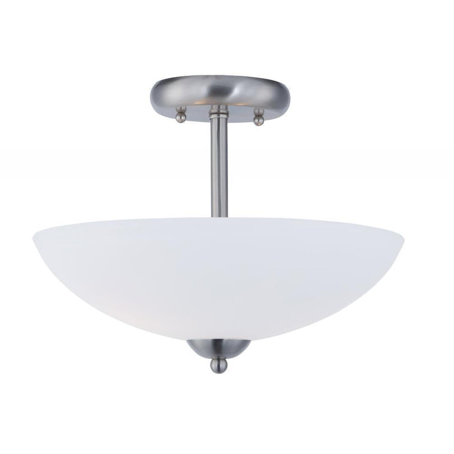 Maxim Lighting 21653SWSN Taylor 13 Inch Semi Flush Mount Light – Satin Nickel