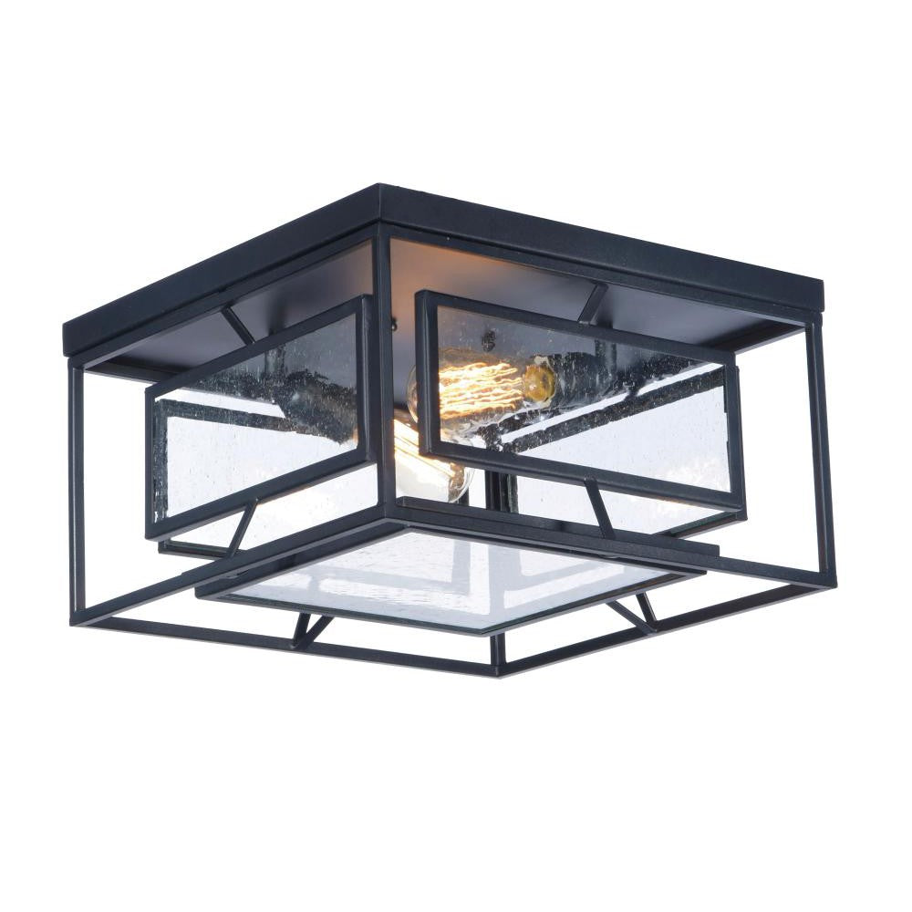 Maxim Lighting ERA 21670CDBK Flush Mount Country Rustic - Black