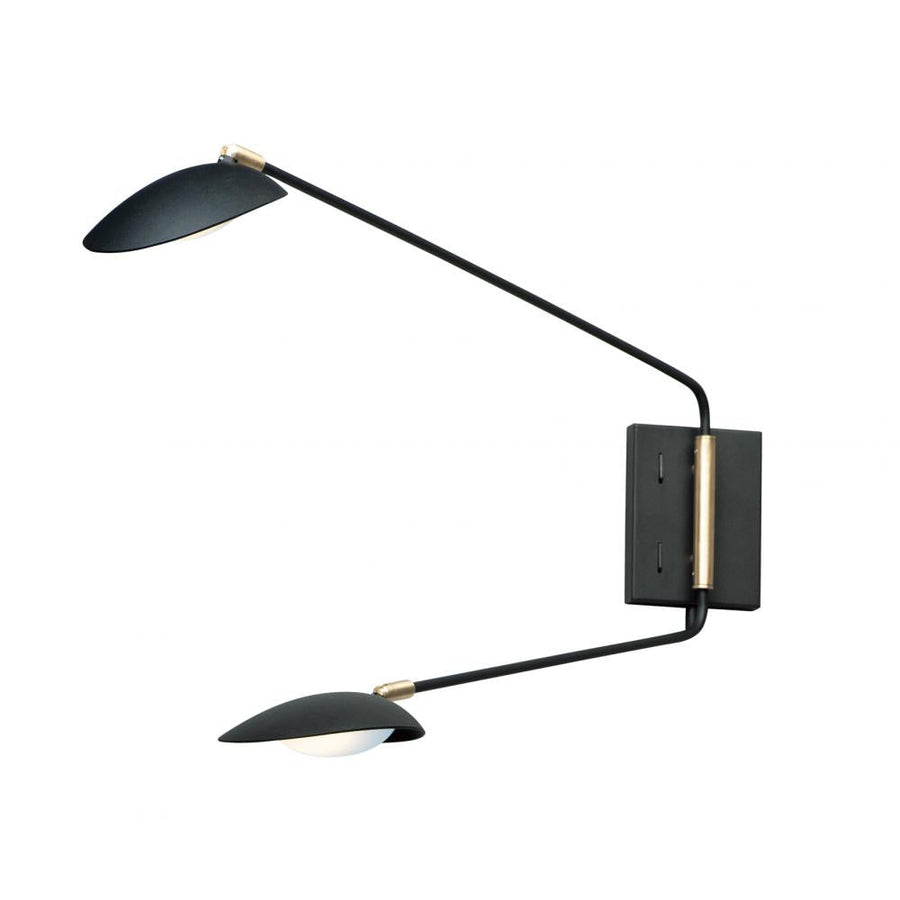 Maxim Lighting 21692BKSBR Scan 6 Wall Sconce - Black / Satin Brass