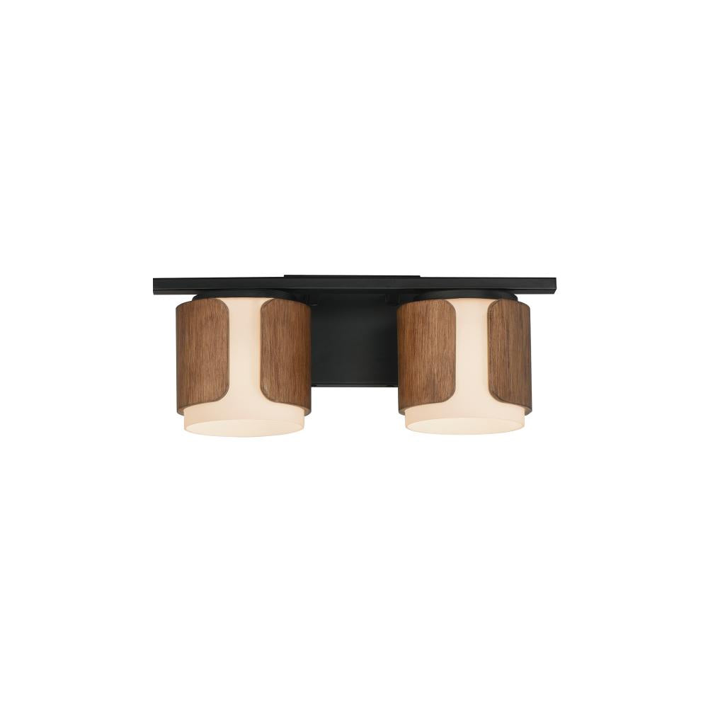 Draughtsman 18 Inch Bathroom Vanity - Walnut / Black